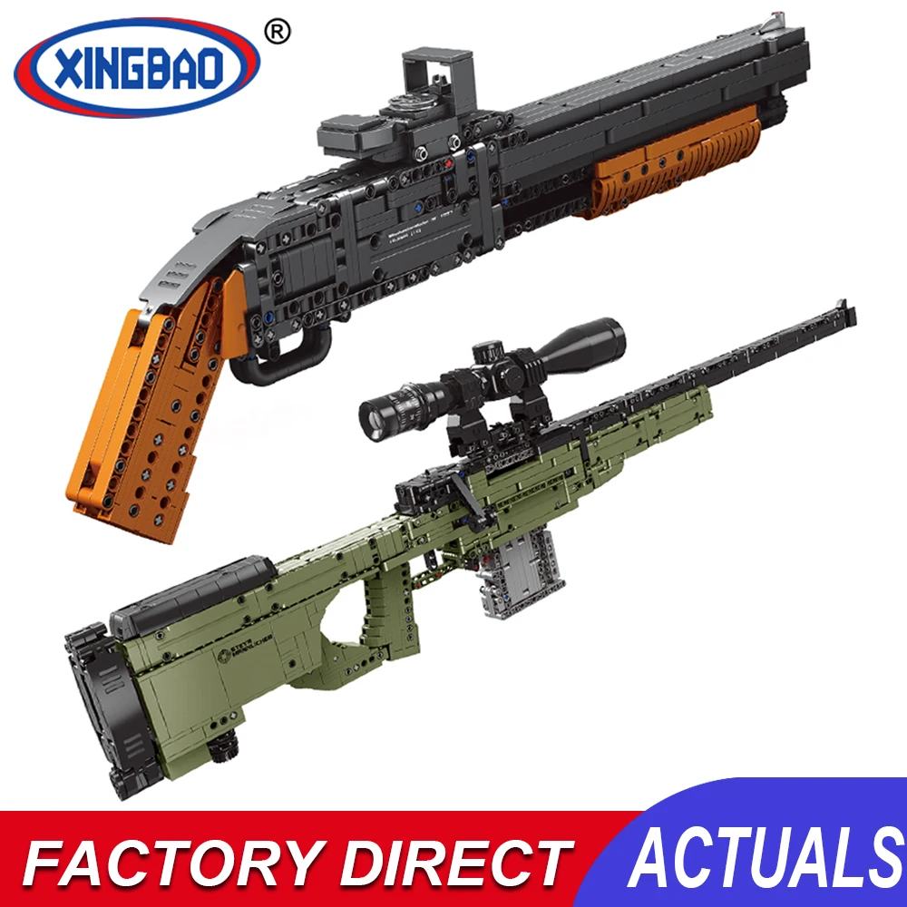 Xingbao Moc Awm снайперская винтовка M1897 набор пуль модель Второй мировой войны военное