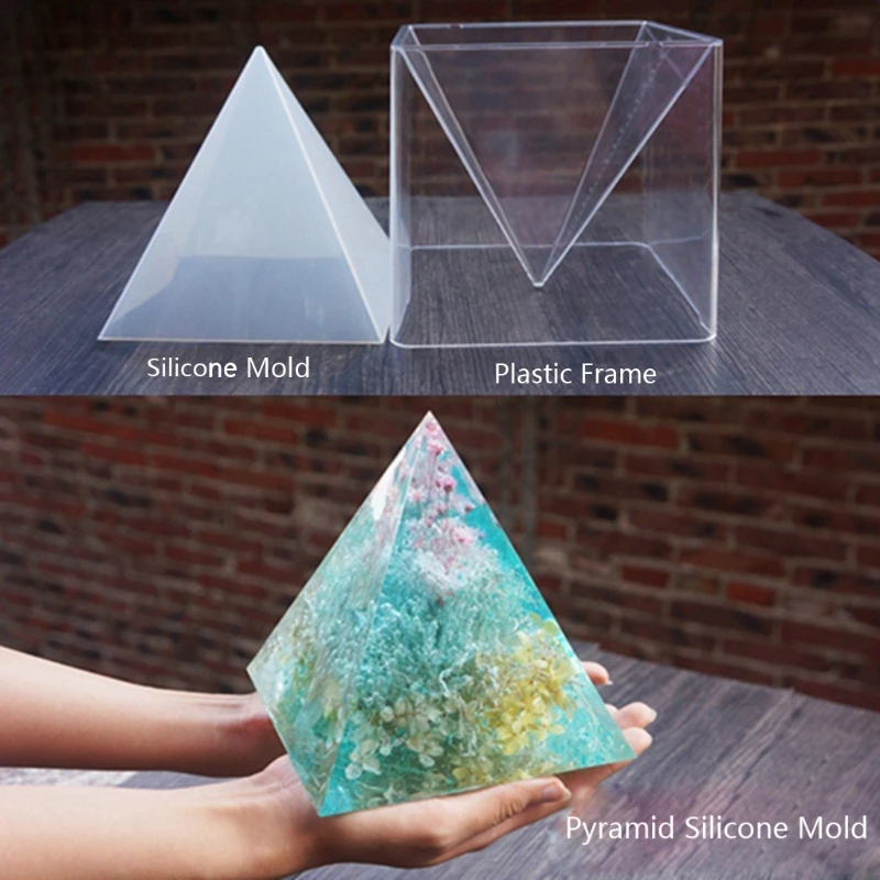 

DIY Pyramid Resin Mold Set Large Silicone 3D Pyramid Molds Home Decor 15cm/5.9\" F3MF