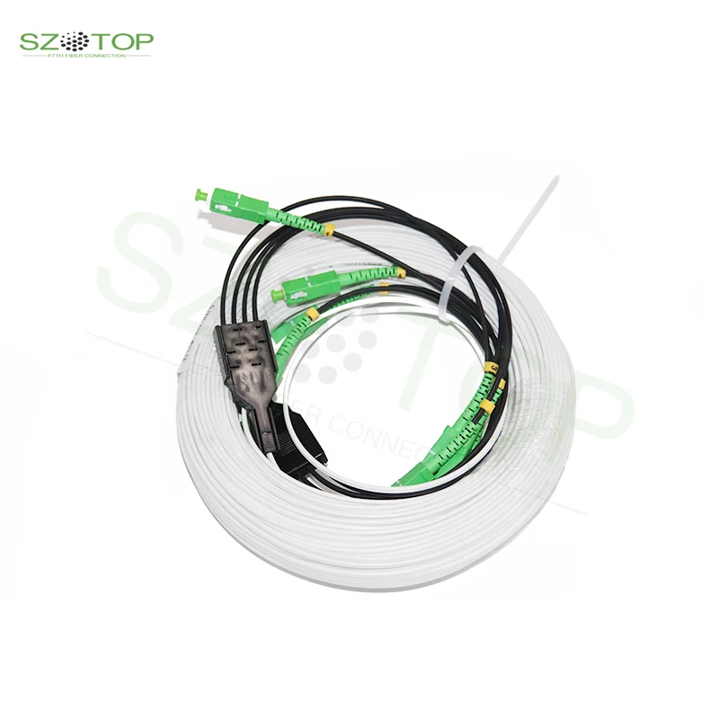 500M Indoor FTTH Single mode 2 Steel 4 Cores Drop Cable SC LC FC ST Patch Fiber Optic Jumper | Мобильные телефоны и