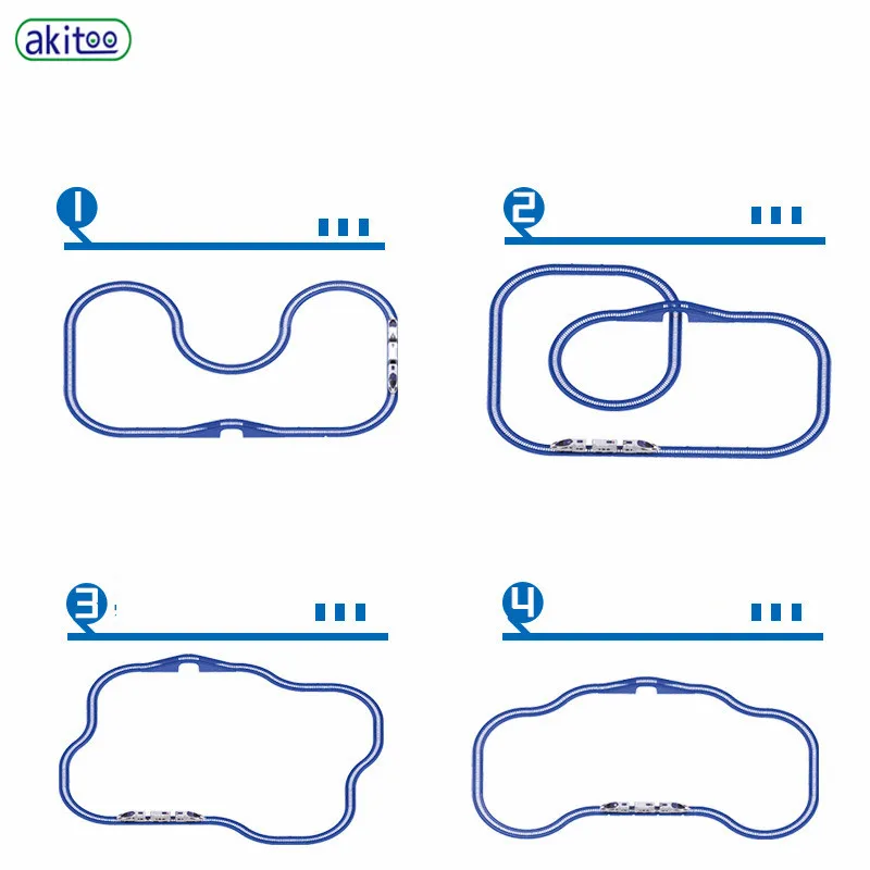 Akitoo гармония номер игрушка-трансформер высокоскоростная рейка Алмазный поезд