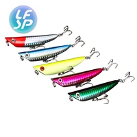 5pcs topwater pencil bay ruf manic fish stickbait fishing lure 8cm 9g fishing top walkers the best bass surface