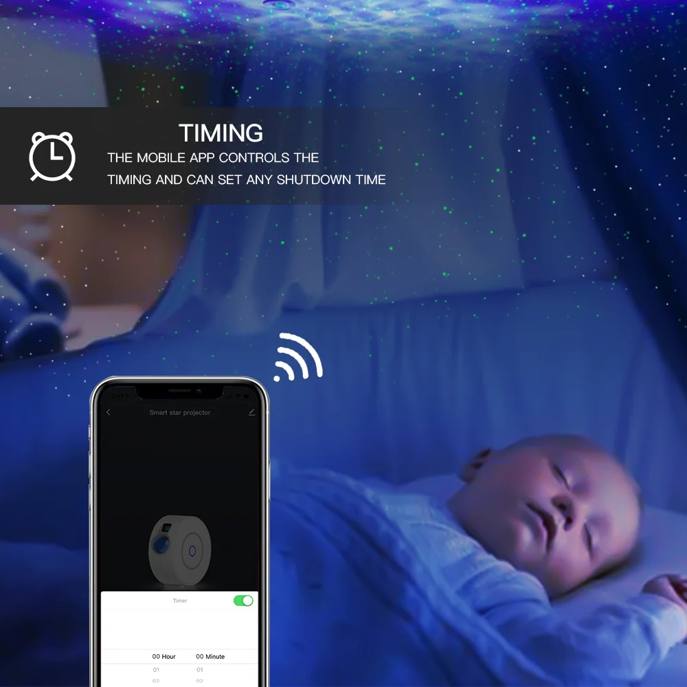 Умный проектор Tuya Smart Star для умного дома с Wi-Fi лазерный звездного неба