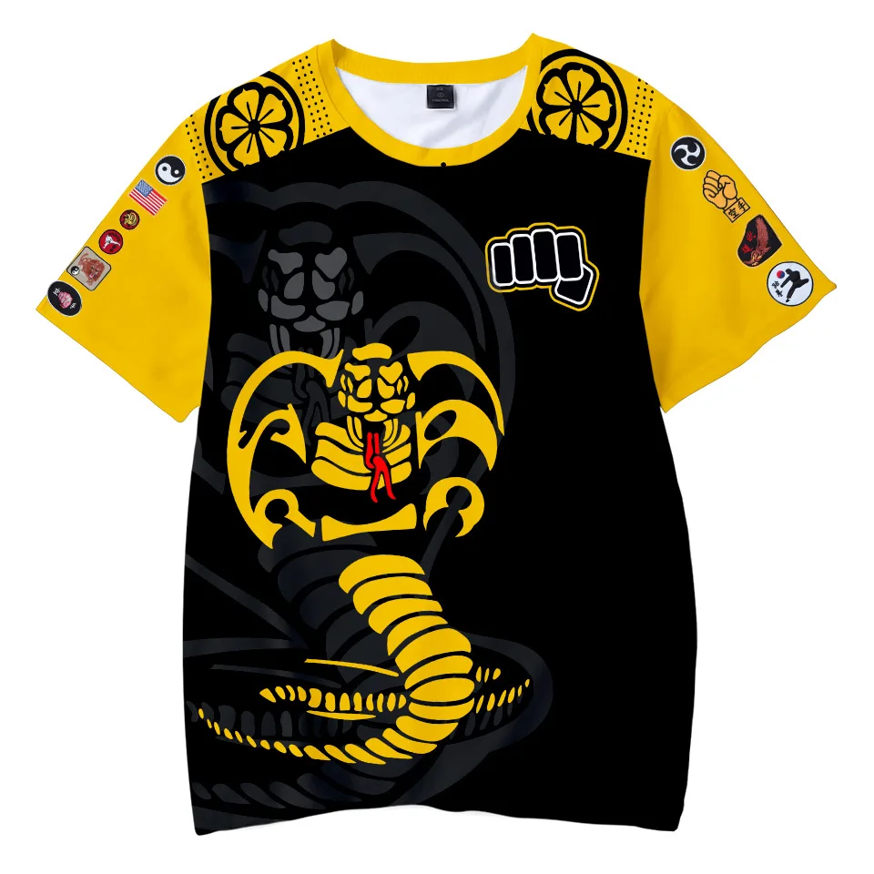 

Summer fashion t shirt cobra kai 3d printed tv series male and female couples oversized harajuku t shirt cosplay hip-hop