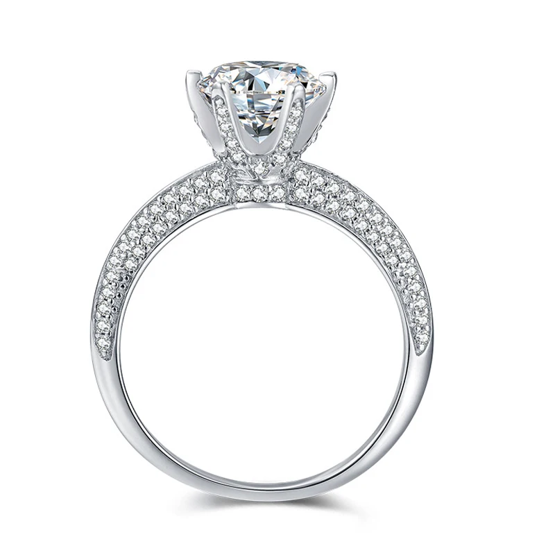 

Knobspin 100% 925 Sterling Silver Real 1.5 Carat D Color Moissanite Sparkling Wedding Rings For Women Fine Jewelry Wholesale