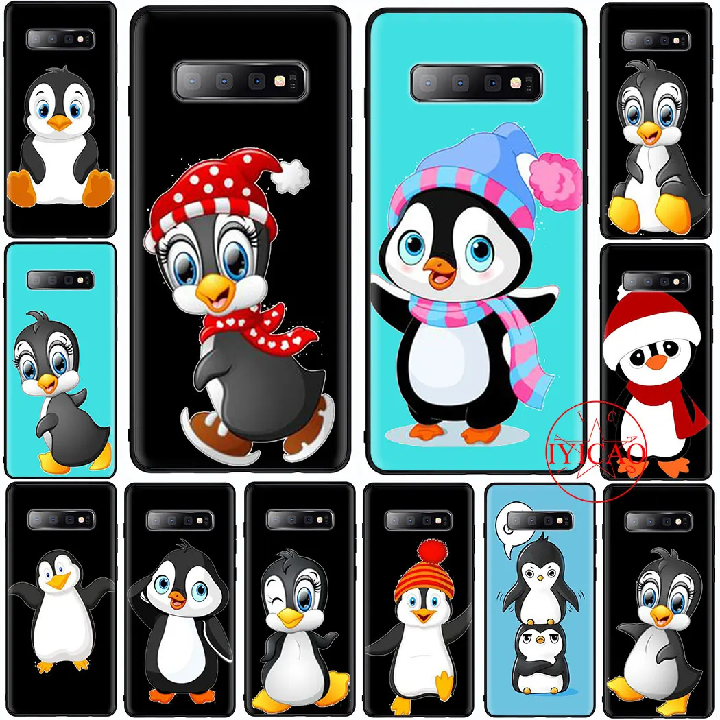 С рисунком пингвина из мультфильма Мягкий силиконовый чехол для телефона samsung A3 A5