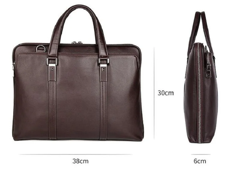 

J.M.D New Arrival 100% Leather Briefcases Men's Cow Leather Messenger Shoulder Bag Handbags