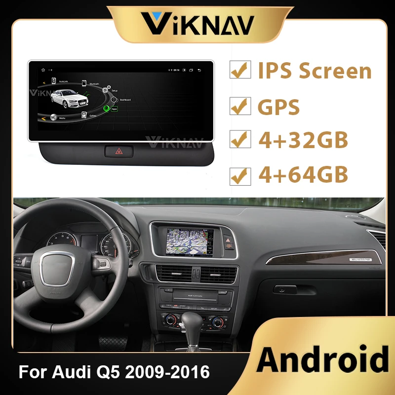 

Автомобильный радиоприемник на Android, головное устройство для AUDI Q5 2009 2010 2011 2012 2013 2014 2015 2016 LHD, автомобильный стереомагнитофон, мультимедийный ...