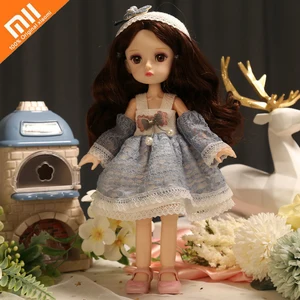 Xiaomi 26cm BJD Doll Moveable Joint Princess Doll Fashion Skirt Dress BJD Toy Little Girl Dress Up Make Up Toys Girls Gift Dolls