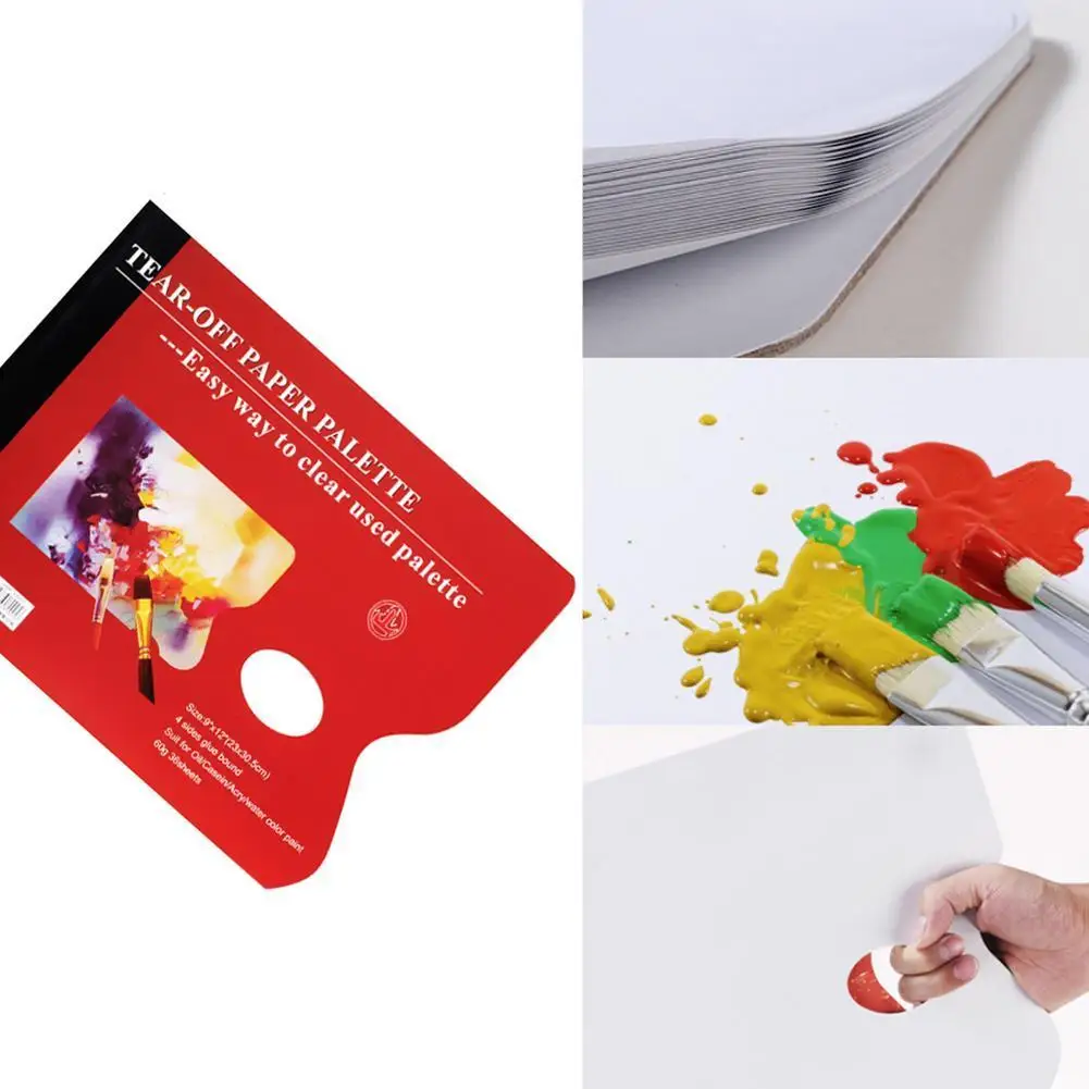 

Paper Palette Painting Professional Watercolor Palette Pad Paint Oil Disposable Art Palette For Gouache Supplies Acrylic U4N1
