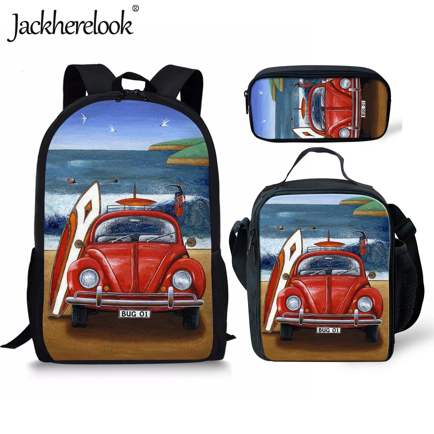 

Jackherelook детские школьные ранцы 3 шт./компл. мультяшный дизайн автомобиля студенческий рюкзак для подростков Большой Школьный рюкзак для маль...