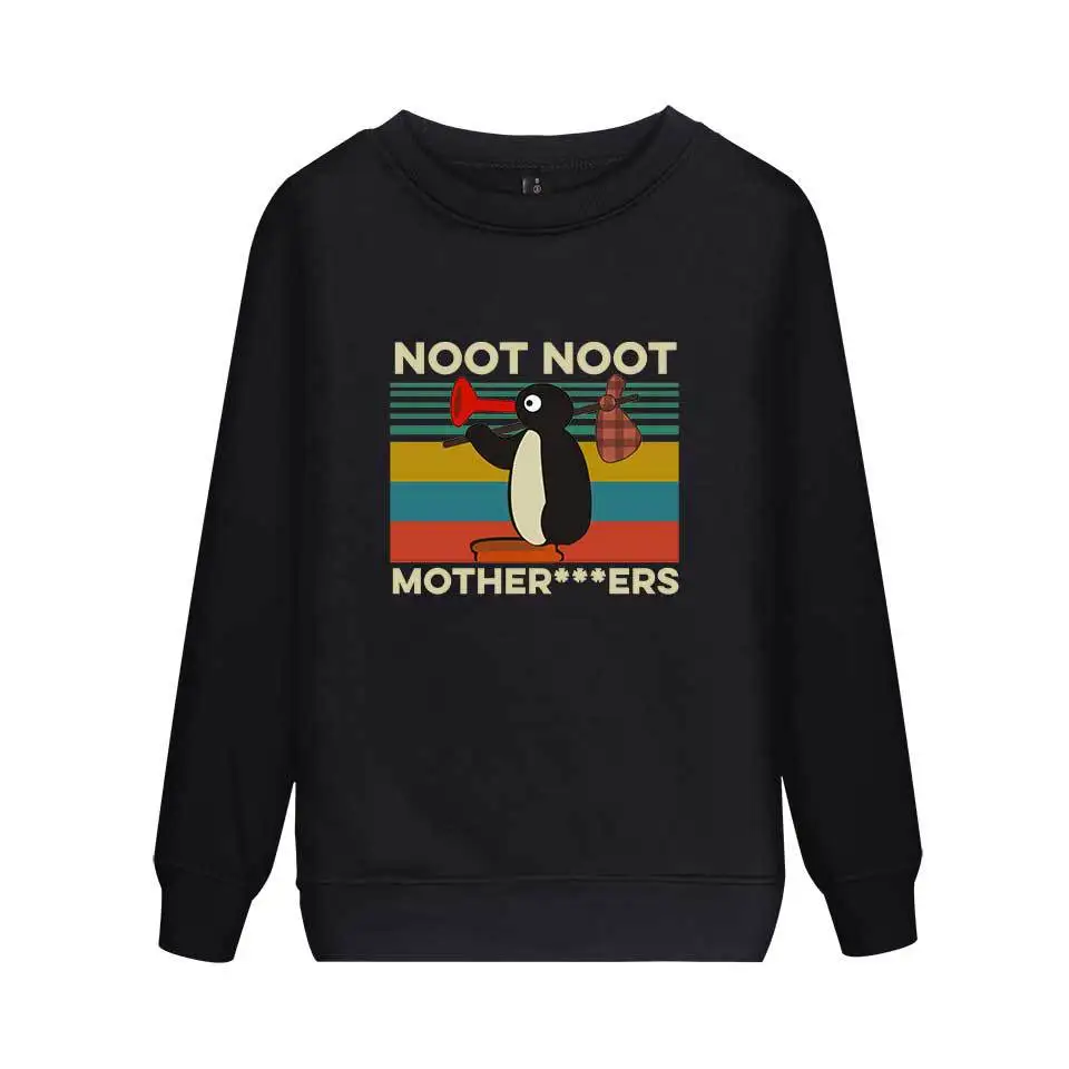 Осенне-зимний NOOTNOOT с буквенным принтом креативный Пингвин для мужчин и женщин