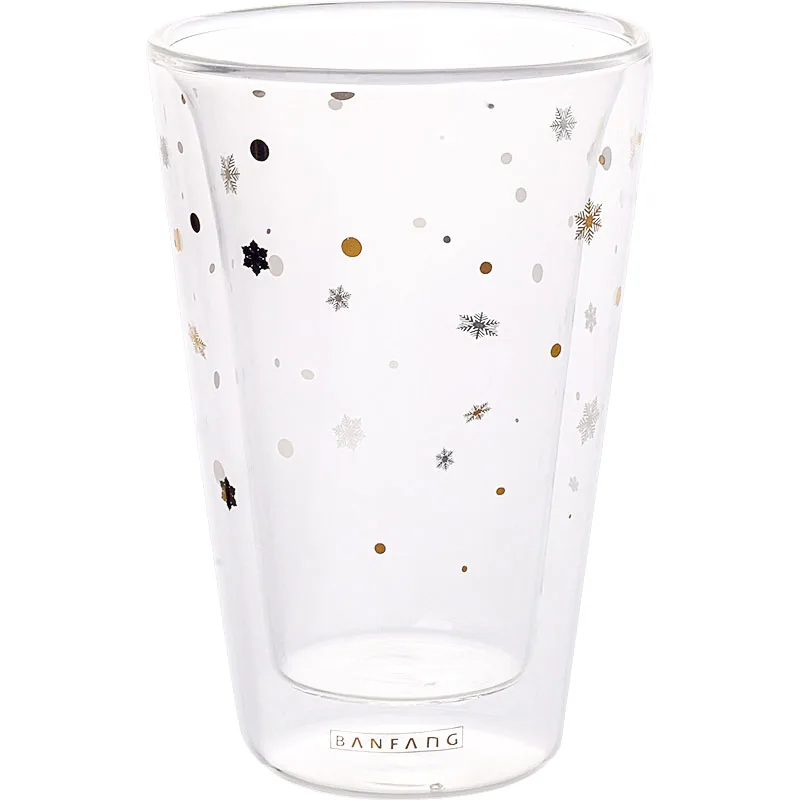 

Heat-resistant Beer Coffee Milk Juice Glass Mugs Drinking Double Walled Thermo Insulated Cups Latte Cappuccino Glassware