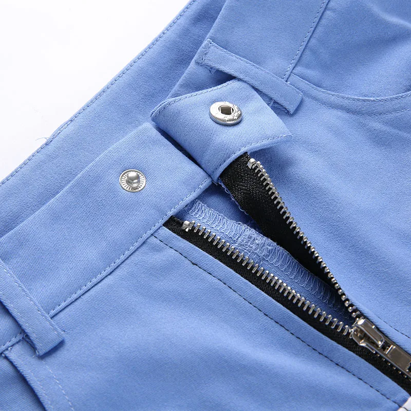 

2020 Spliced Harajuku Hip Hop Cargo Pants Women Hollow Out High Waist Trousers Streetwear Patchwork Sweatpants and Joggers