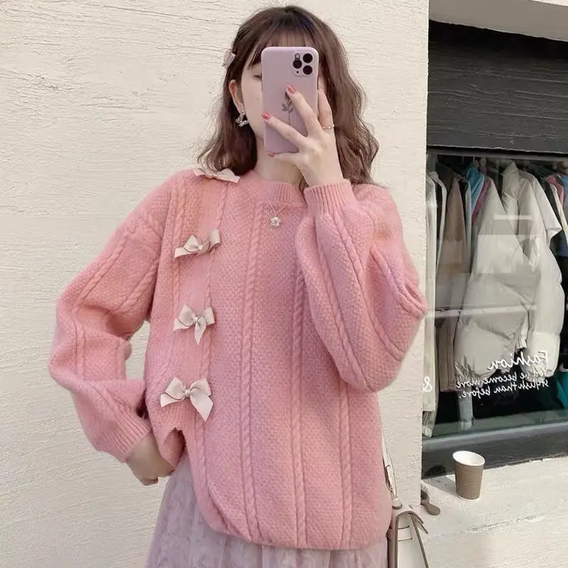 Ретро японский 2021 новый свитер для женщин Свободная одежда улицы студенческий