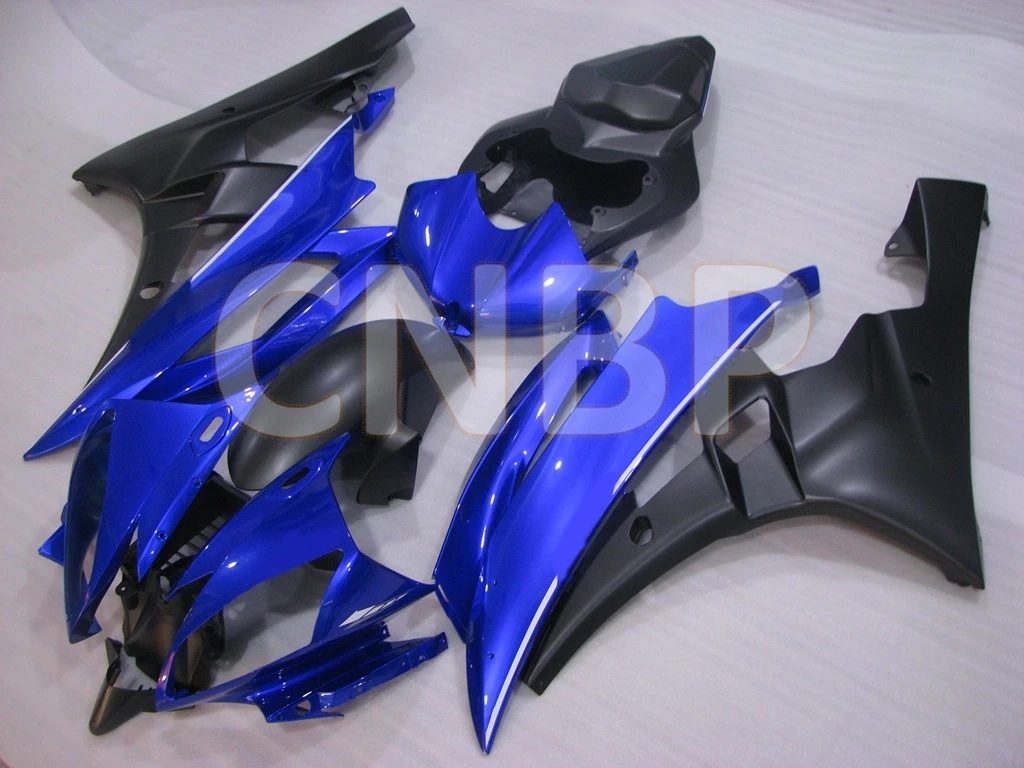 Пластиковые обтекатели для YAMAHA YZFR6 2006-2007 синие и черные Обтекатели 06 комплекты с