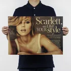 Scarlett, нам нравится ваш стиль, винтажный постер из крафт-бумаги, известная американская сценица и певица, художественные наклейки для бара, декор 51x35,5 см