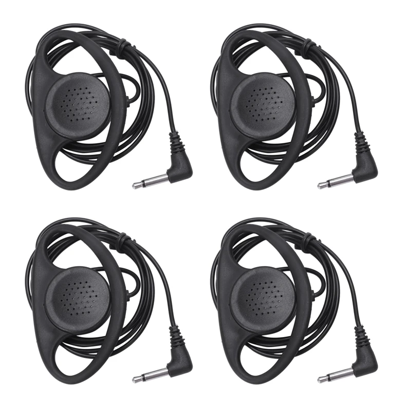 

4X Mono Headphone Headphone Headset Earphone Dual Channel 3.5Mm Jack For Laptop PC Skype Voip ICQ