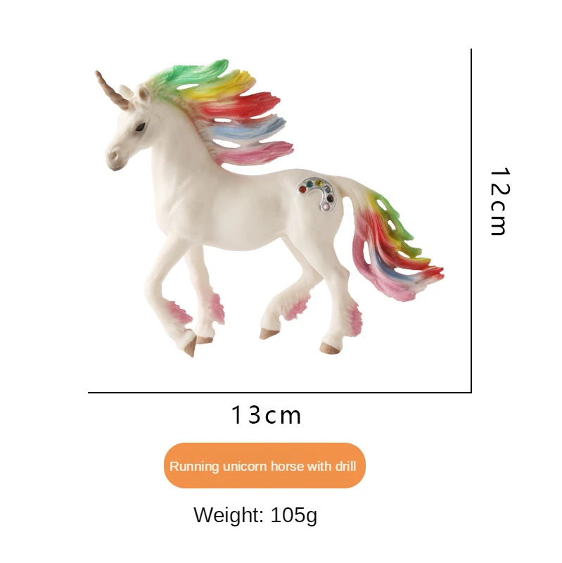 

New Myth Pegasus Unicorn Genie PVC animal model toy static beast Christmas Ornament boy girl children's gift