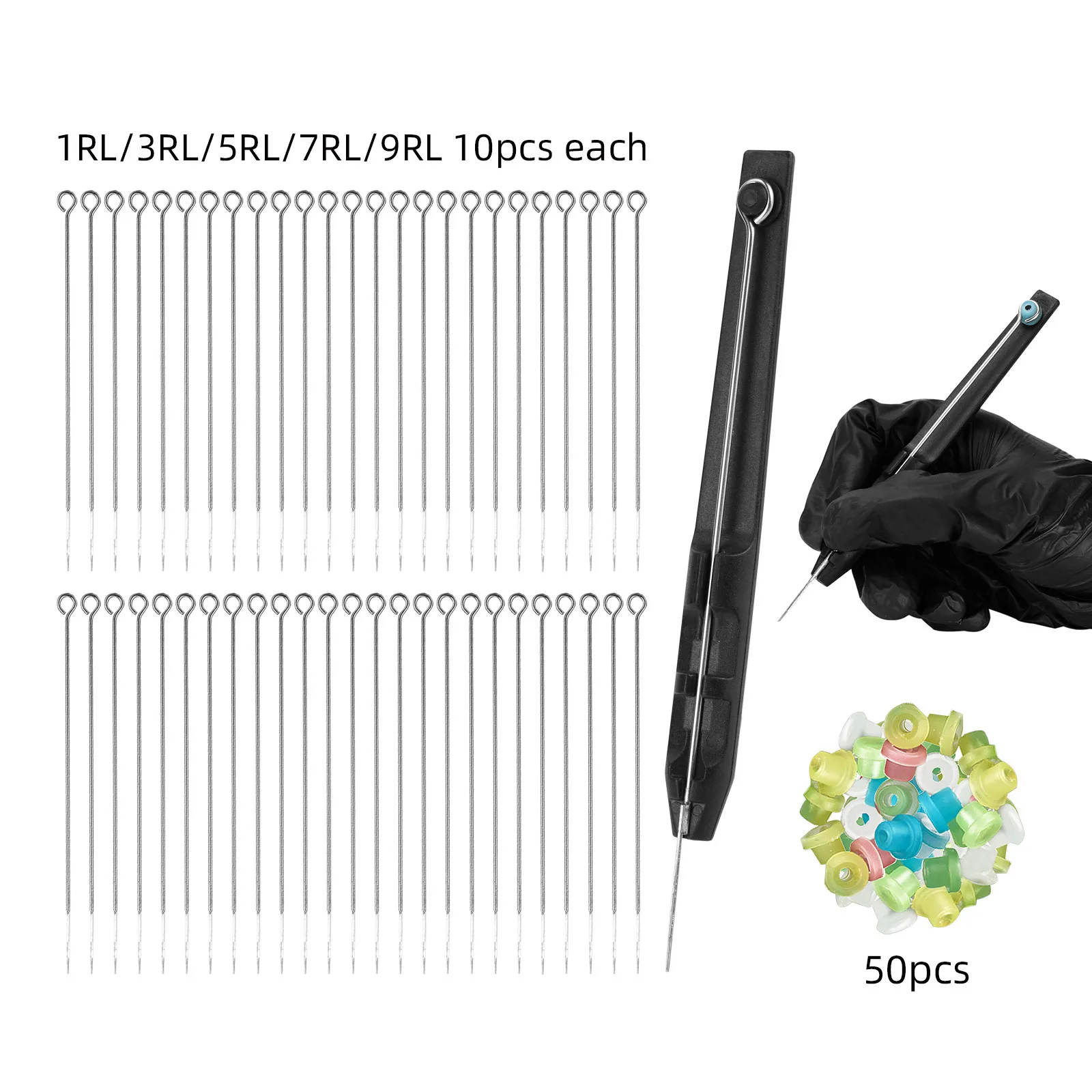 Набор для татуировок Handpoke набор перманентного макияжа 1/3/5/7/9RL иглы | Красота и