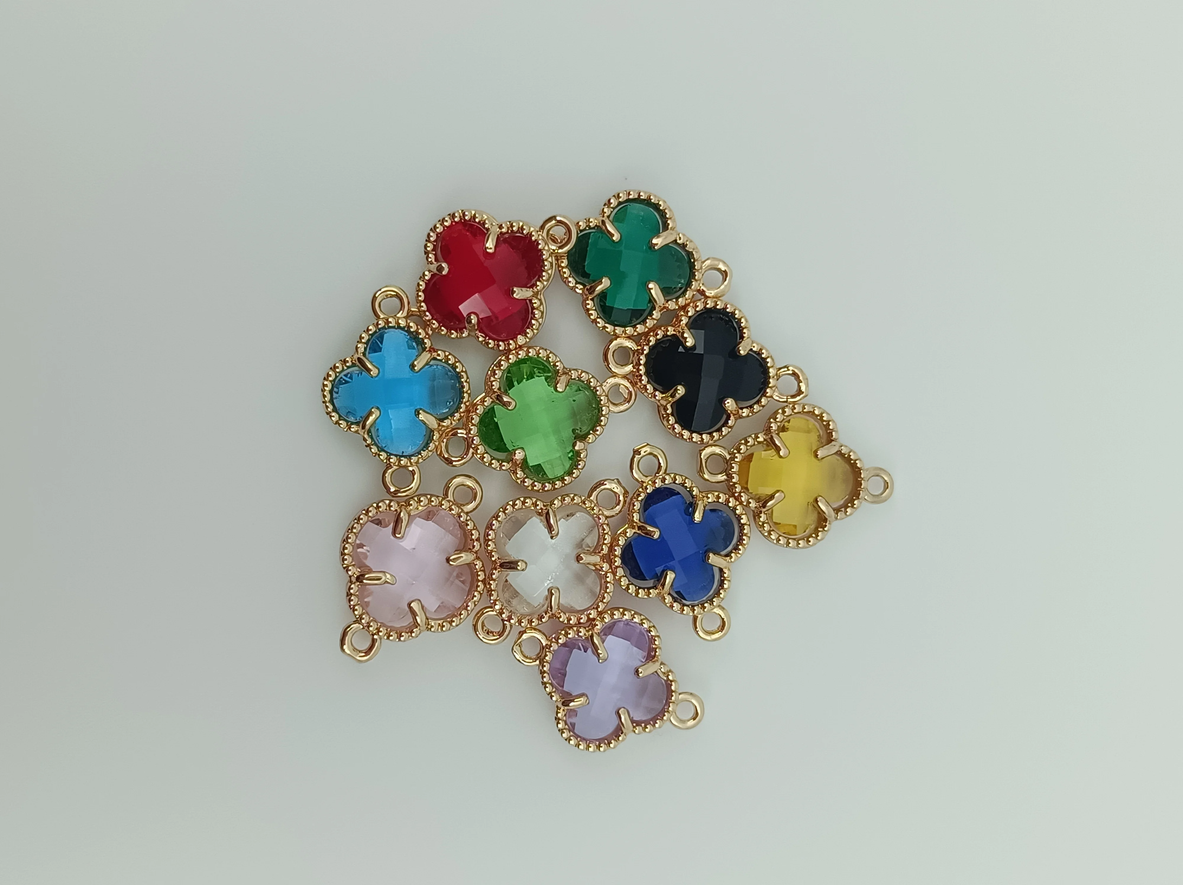 

Медные модные подвески с четырьмя листьями и цветами, 5 шт. 12 мм, браслеты, ювелирные изделия «сделай сам», оптовая продажа