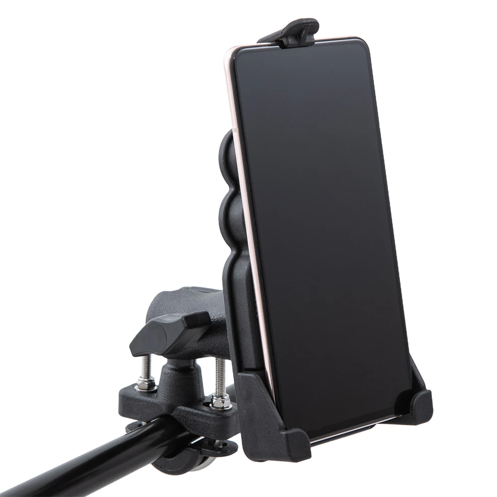 

360 Degree Universal Metal Bike Motorcycle Motorbike Mirror Handlebar Smart Phone Holder Stand Mount For iPhone Xiaomi Samsung 4