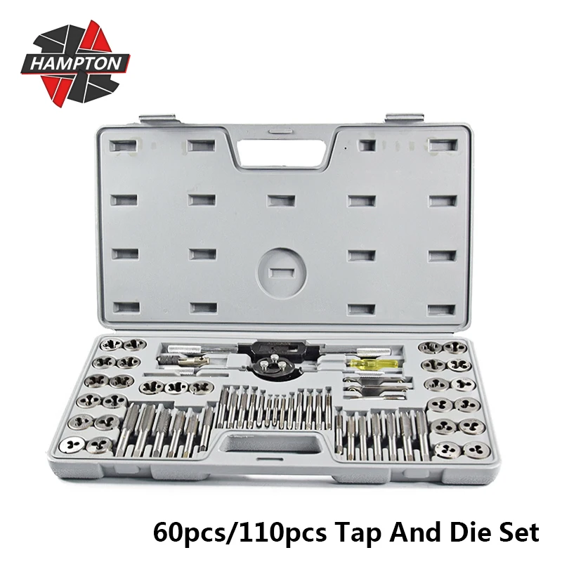 Hampton 60 шт наёмите и набора пресс форм метрической резьбы крана правая рука вилка
