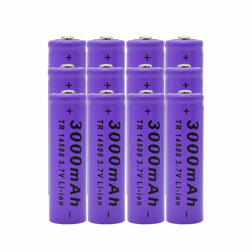 

Rainbow 14500 Lithium Battery 3.7V 2700mAh Rechargeable Batteries Welding Nickel Sheet bateria For Torch LED Flashlight Toy