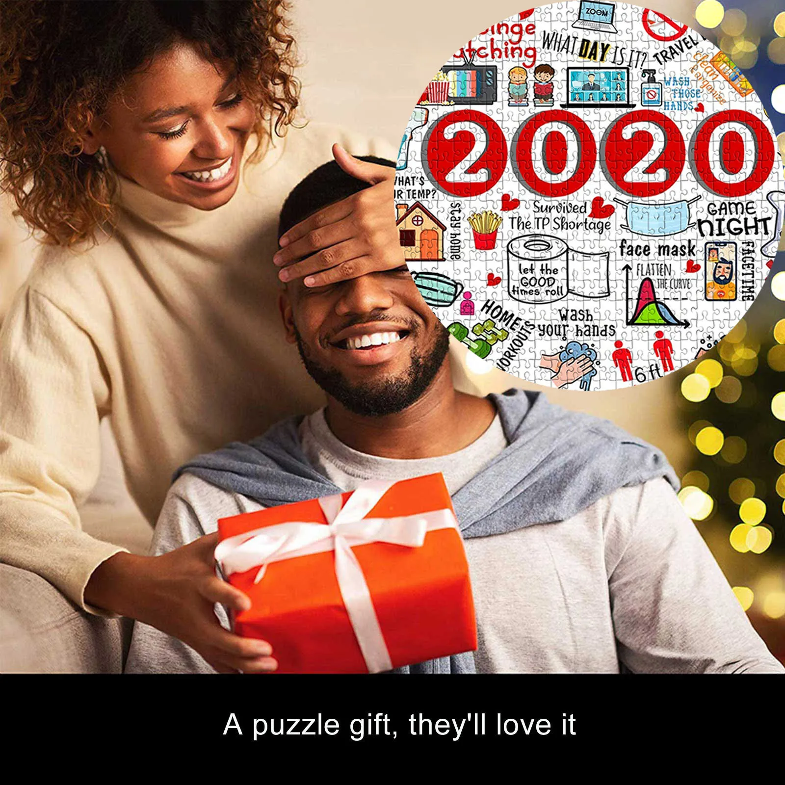 

Kid 1000 Piece 2020 Annual Event Material Jigsaw Puzzle Children's Toy Paper Puzzle Adult Children Toys Fun Family Game Gift 5*