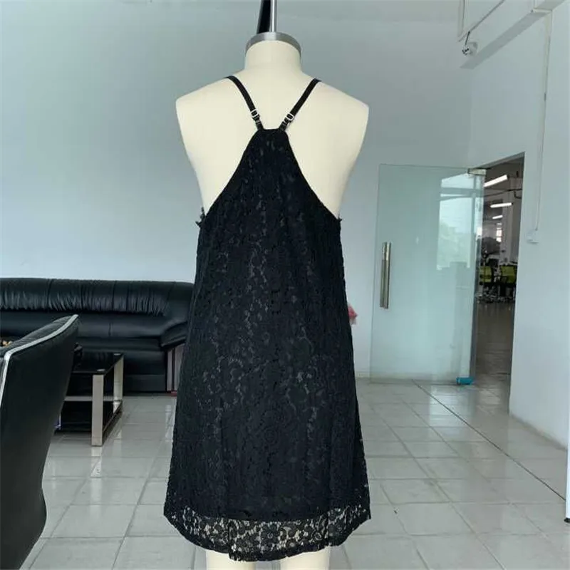 Женское однотонное платье без рукавов повседневное свободного покроя с v