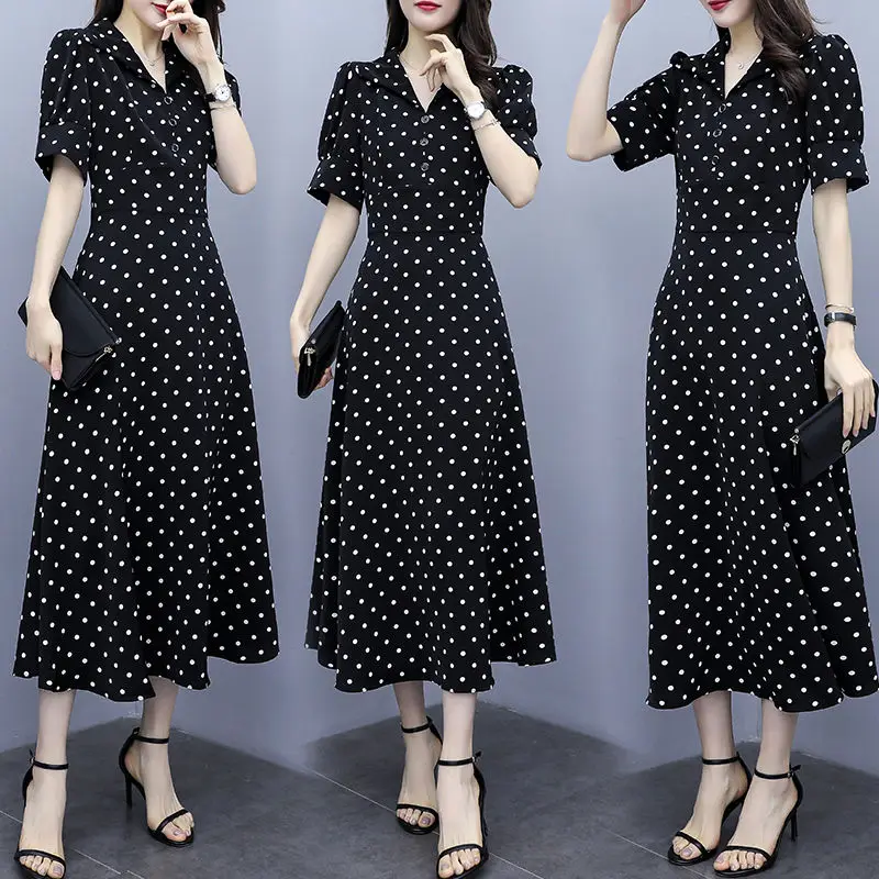 

Polka dot dress women's new slim dress in 2021 summer