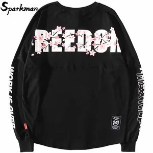 Толстовка Harajuku Freedom Sakura, пуловер в стиле хип-хоп, уличная мужская толстовка с капюшоном, большие размеры, тонкая японская длинная рубашка, 2019