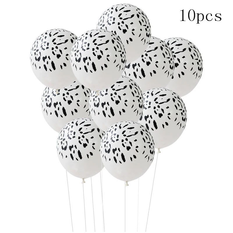 10pcs balloons-A WEIGAO белые оранжевые латексные воздушные шары с принтом животных, вечерние шары в джунглях с днем рождения, воздушные шары в стиле сафари, декор для дня рождения - Цвет: 10pcs balloons-A