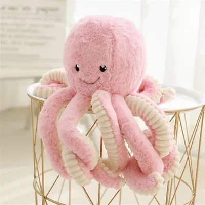 Pink 1 шт., 18 см, Океанский осьминог, милые Мультяшные мягкие животные для девочек, детские игрушки, подарок на день рождения, плюшевые игрушки для детей, куклы для девочек - Цвет: Pink