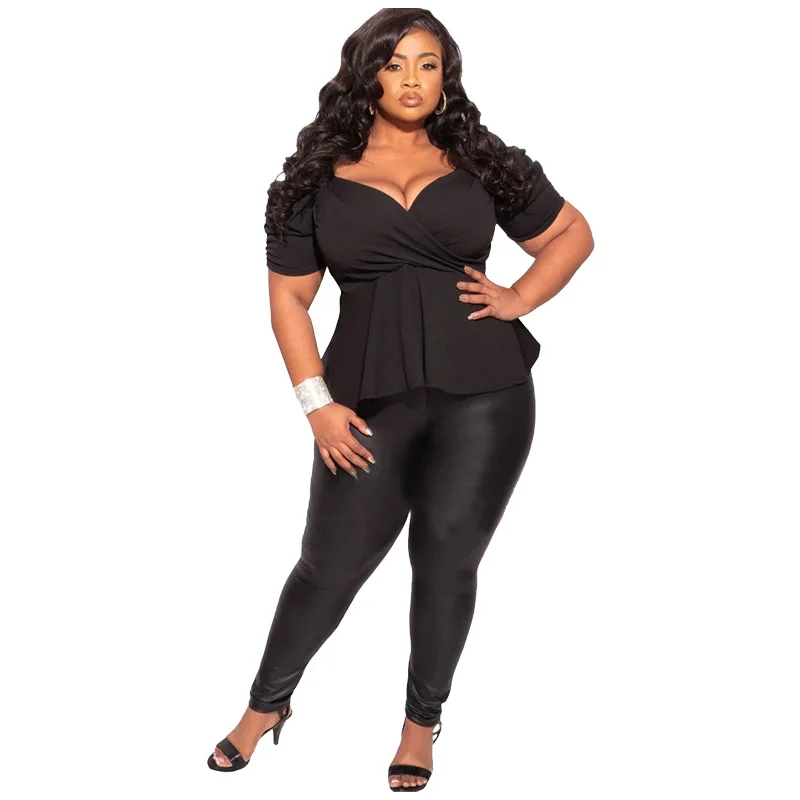 

Newest Women Ruffles Tops V-Neck Slim Waist Short Puff Sleeves Office Lady Party Street Shirt 2021 Spring Summer High Quality