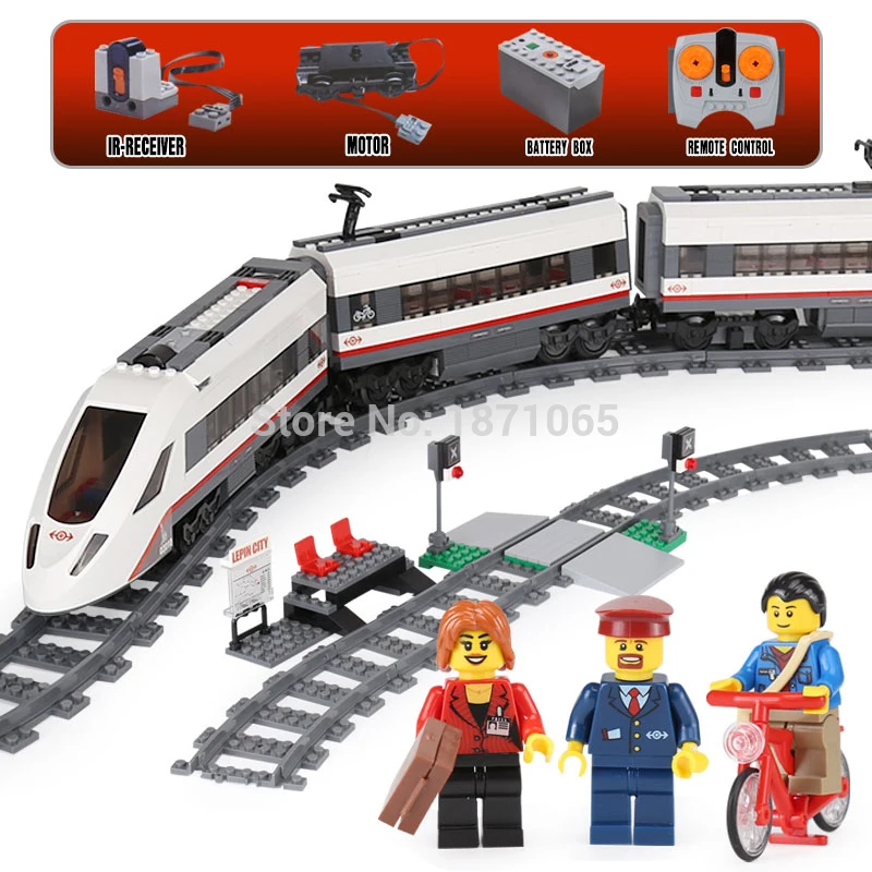 Высокотехнологичный поезд 02008 02009 02010 02039 21005 21006 21007 21011 21029 10194 конструктор из