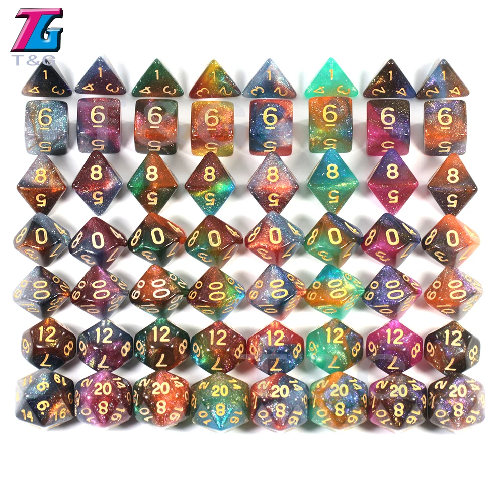 56 шт./кор. космической галактики концепция кости ролевые игры Аксессуары для