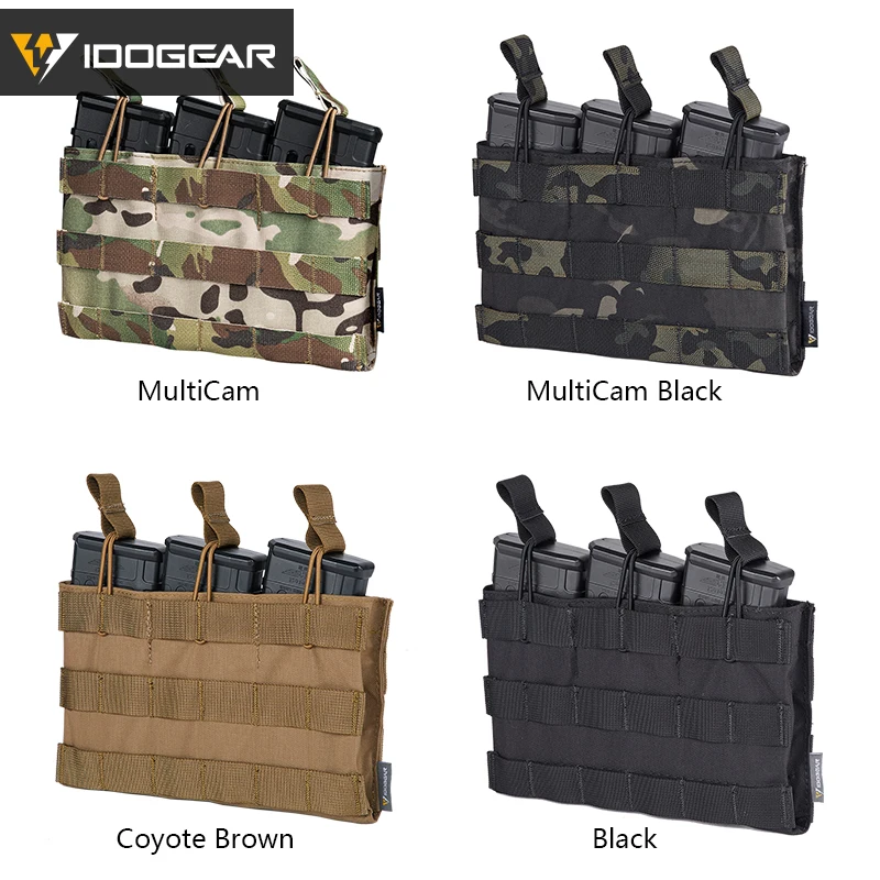IDO GEAR тактический Молл тройной маг Чехол 5 56 с открытым верхом чехол для журнала