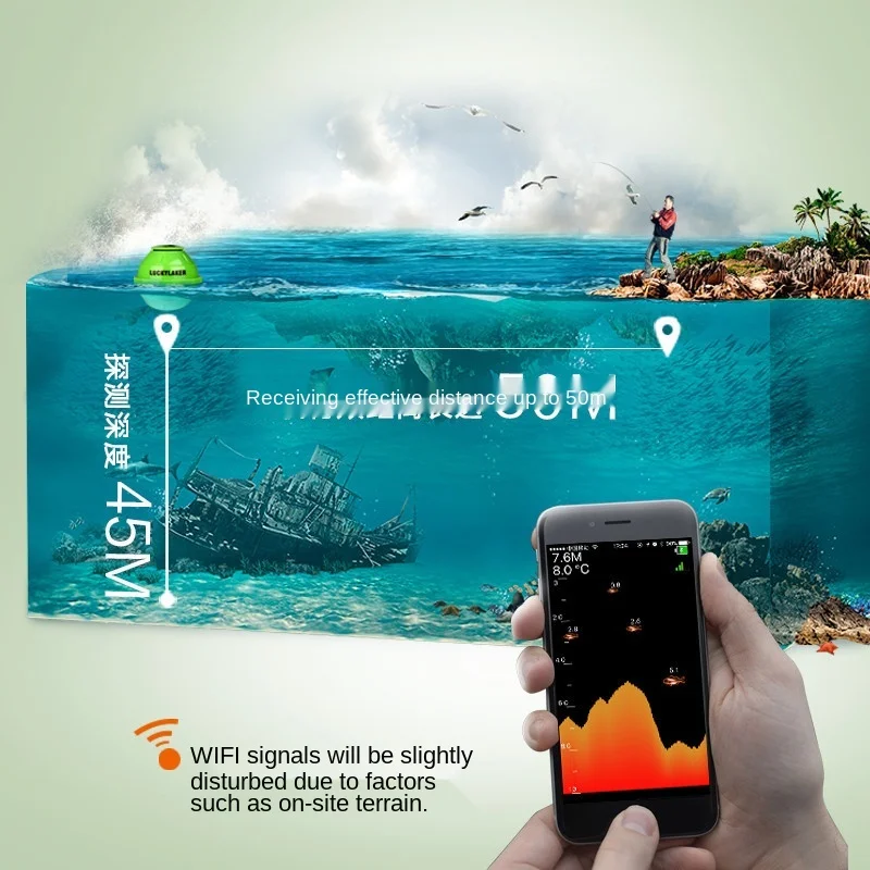 Эхолот для поиска рыбы беспроводное устройство с высоким разрешением | Спорт и