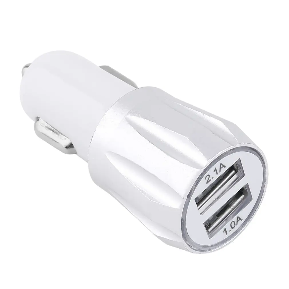 2.1A &amp 1A алюминиевый 2 USB порта универсальное двойное Автомобильное зарядное
