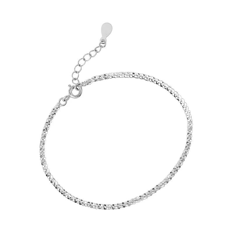 

2021 New 2 Styles Silver Plated Niche Design Light Luxury Sparkling Chain Bracelet Top Women Jewelry Fashion Trend