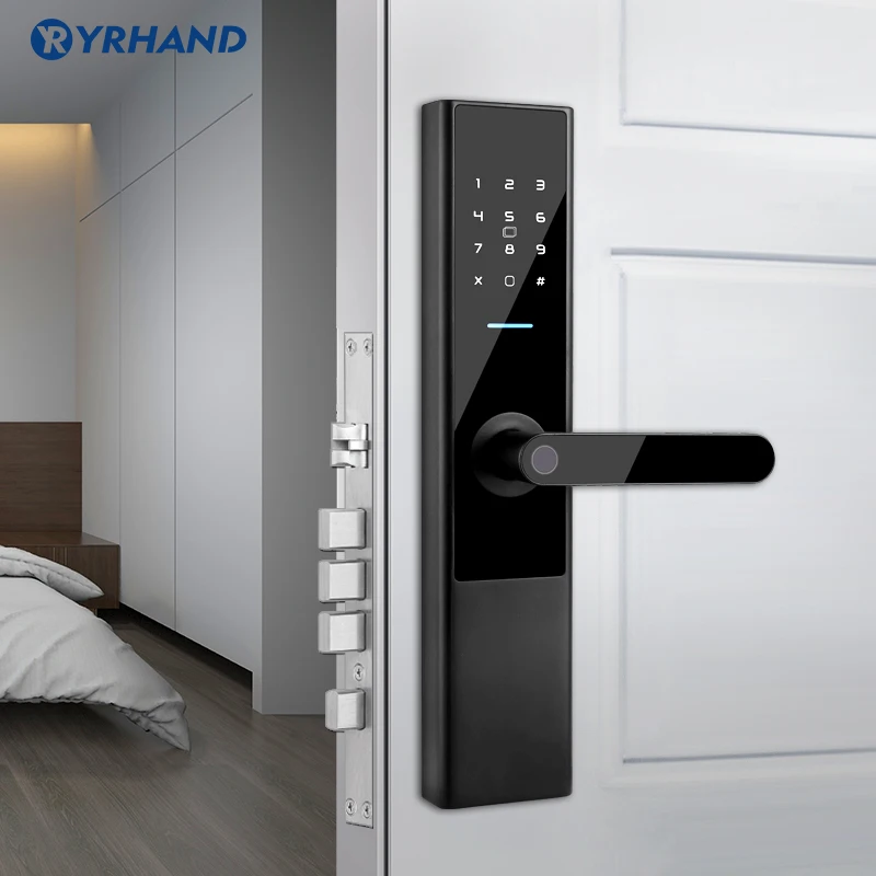 Дверной замок с биометрическим сканером отпечатков пальцев и поддержкой Wi