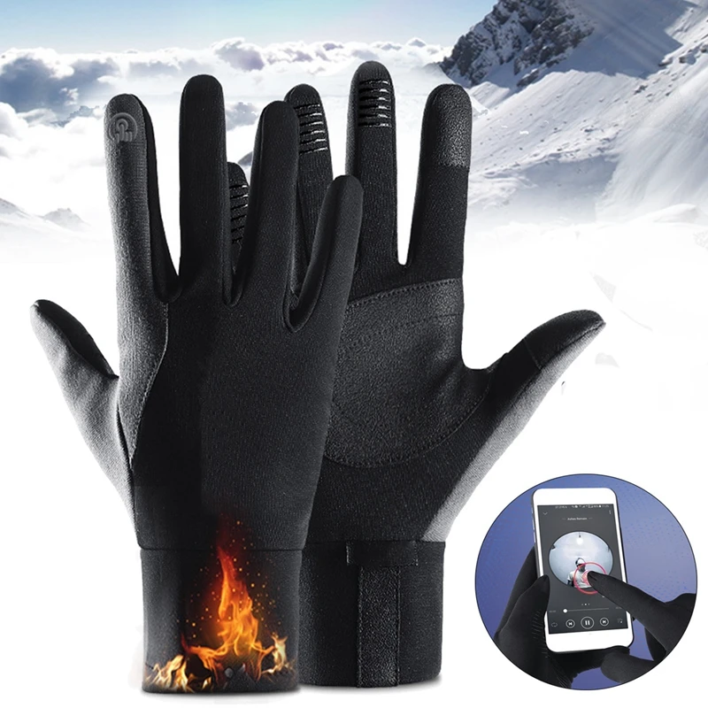 

Motocycle Touch Screen Winter Gloves Thermal Warm Velvet Lined Anti Skid Racing Cycling Motocross Motorbike Gloves Guante