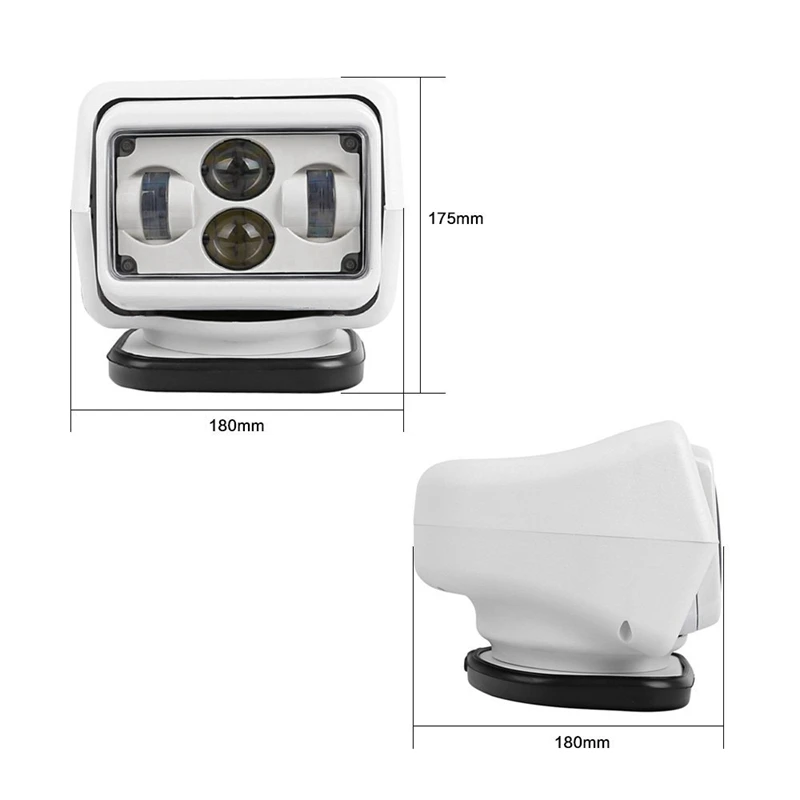 360 Degree Remote Control 7inch LED Searchlight 50W 60W Rotate Spotlight Light For Truck Off-Road SUV Boat Marine Driving | Автомобили и