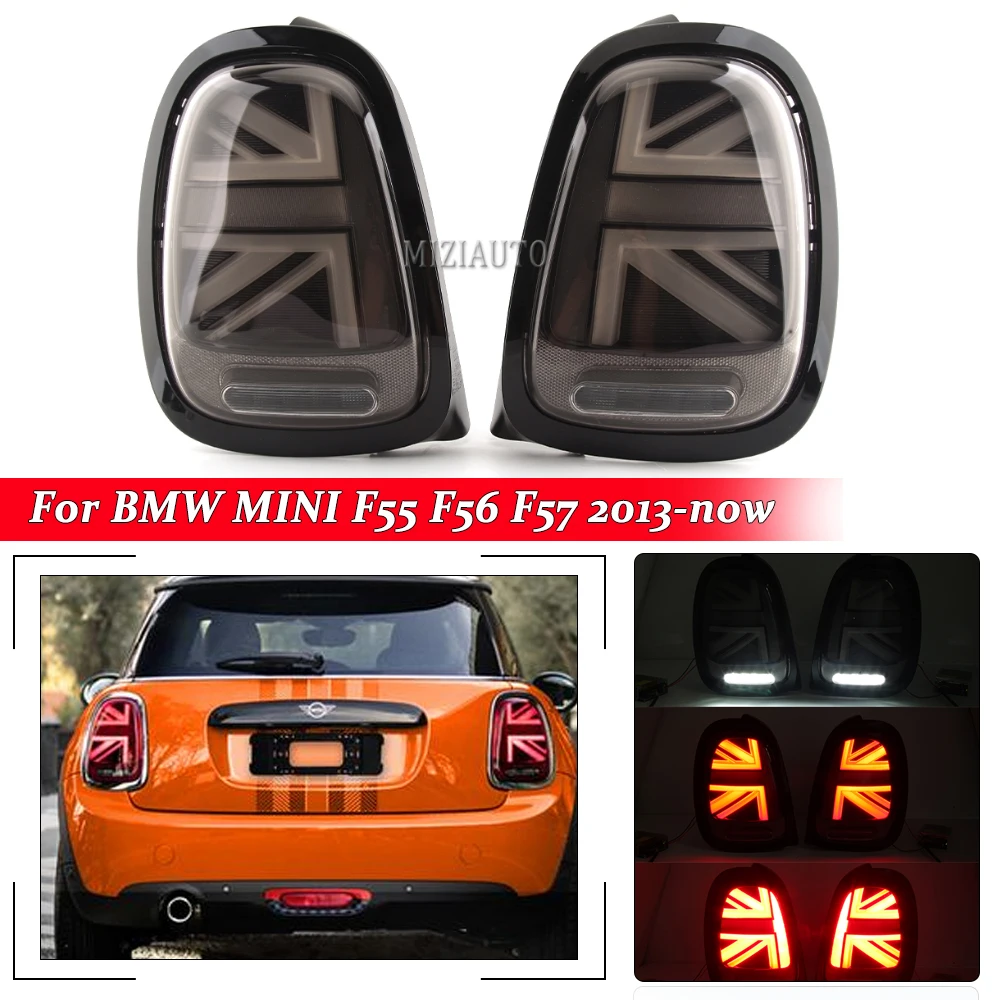 Задние фары крышка аксессуары для BMW MINI F55 F56 F57 2013-Now черный задний стоп-сигнал