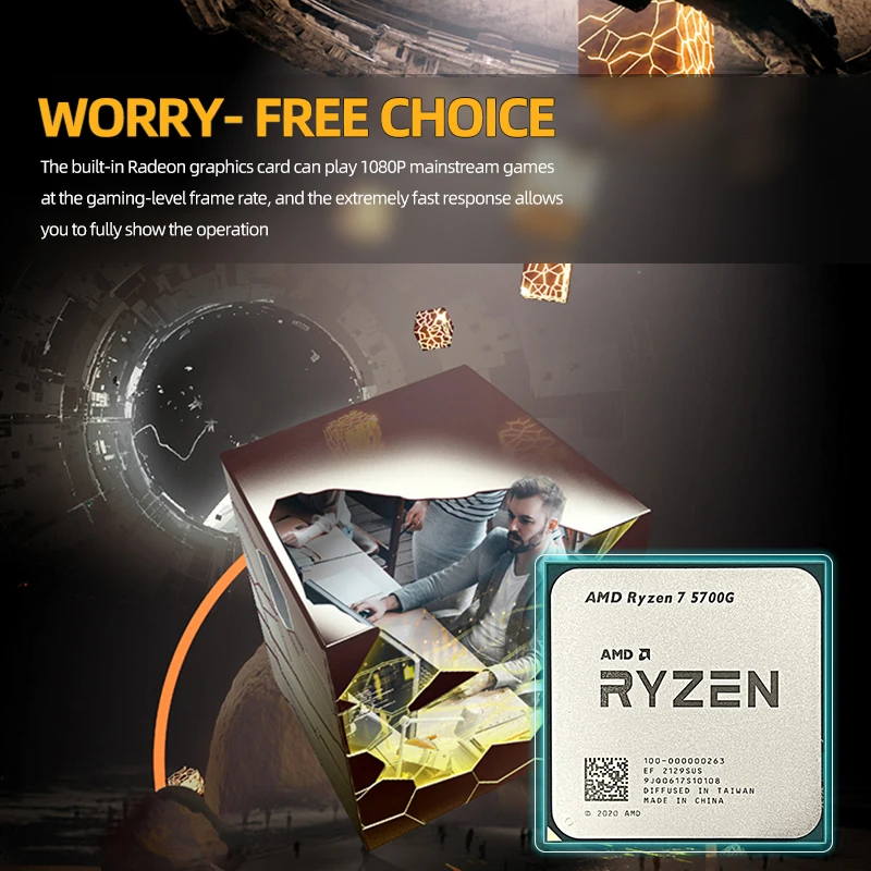 Процессор AMD Ryzen 7 для настольных ПК 5700 ГГц 8 ядер 16 потоков 65 Вт | Компьютеры и офис