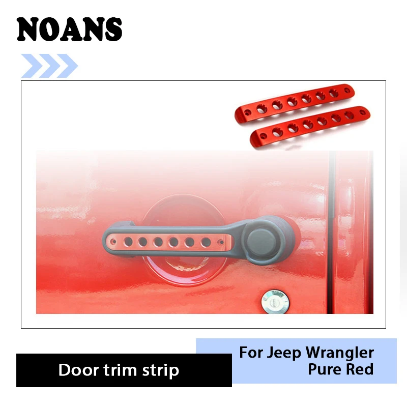 NOANS декоративные наклейки из алюминиевого сплава с внешней ручкой для Jeep Wrangler JK