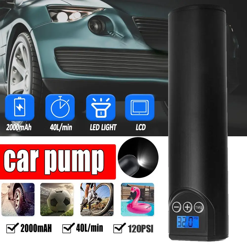 

Tire Inflator Air Pump 12V Digital Smart LED Light Stop When Full Compressor Portable Compressor Multi-Purpose Convenient Tyre