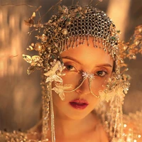 luxury floral bridal headband wedding hat glasses crown party prom hair jewelry for brides 2020 fashion accessories