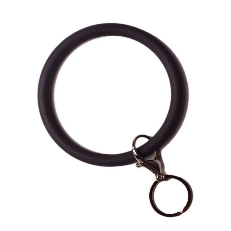 DZ0101-black Персонализированные монограмма эмаль диск Популярные трендовые Леопард Подсолнух кактус узоры круглый кожаный браслет брелок с кисточкой - Цвет: DZ0101-black