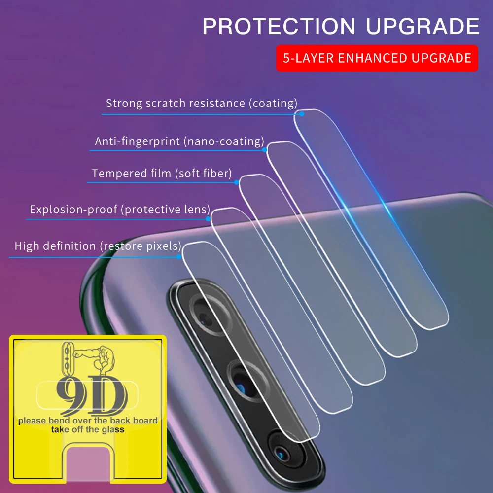 Защитная пленка 9D для экрана камеры Samsung Galaxy A50 A60 A70 HD объектива A10 A20 A30 A40 A20E M20 |